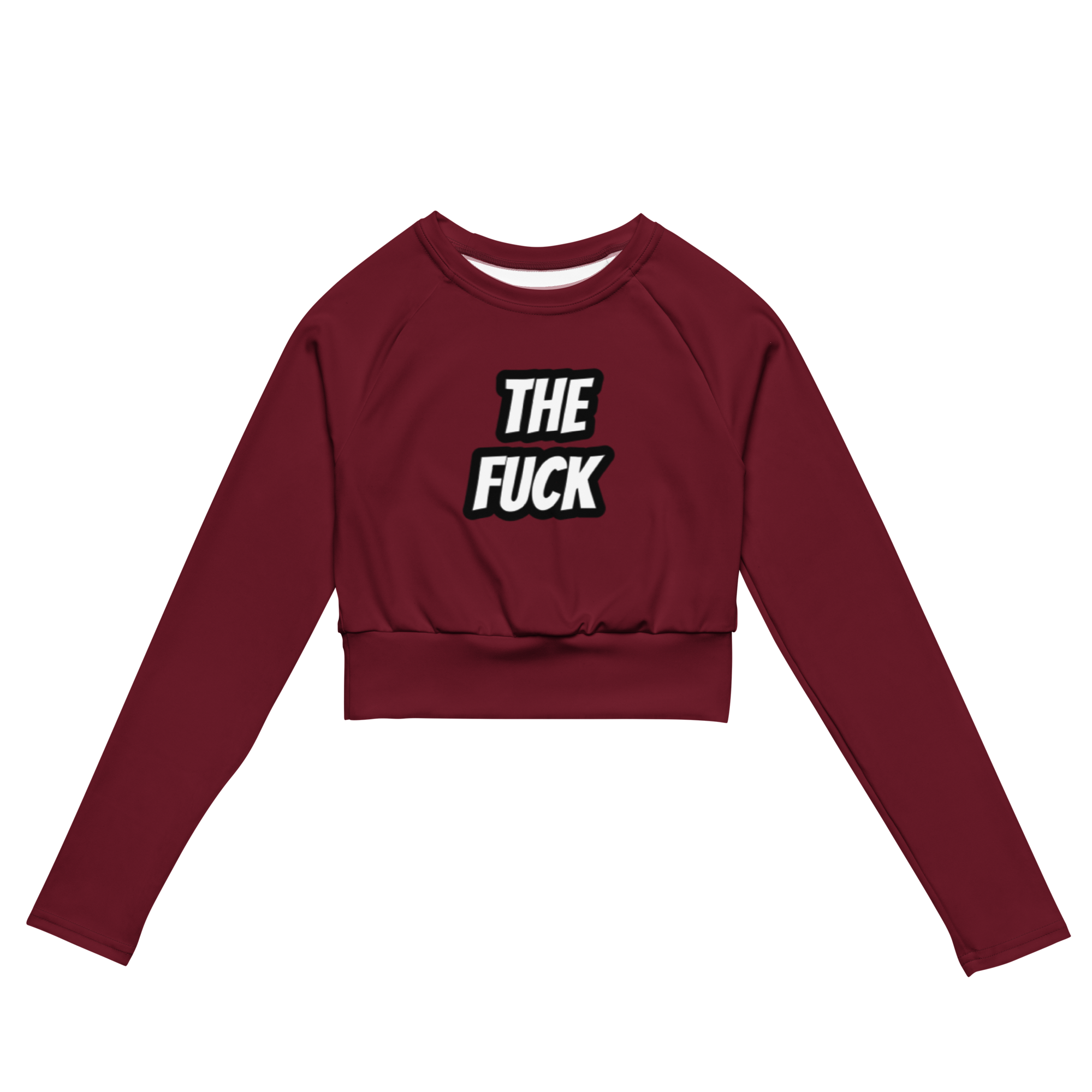 The  Fuck Recycled long-sleeve crop top