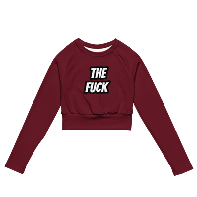 The  Fuck Recycled long-sleeve crop top