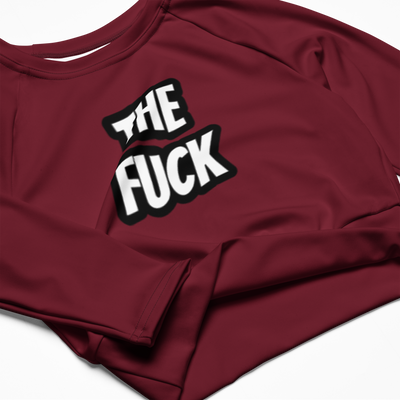 The  Fuck Recycled long-sleeve crop top