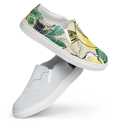 Geo Lemon Men’s slip-on canvas shoes