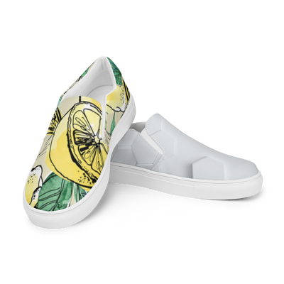 Geo Lemon Men’s slip-on canvas shoes